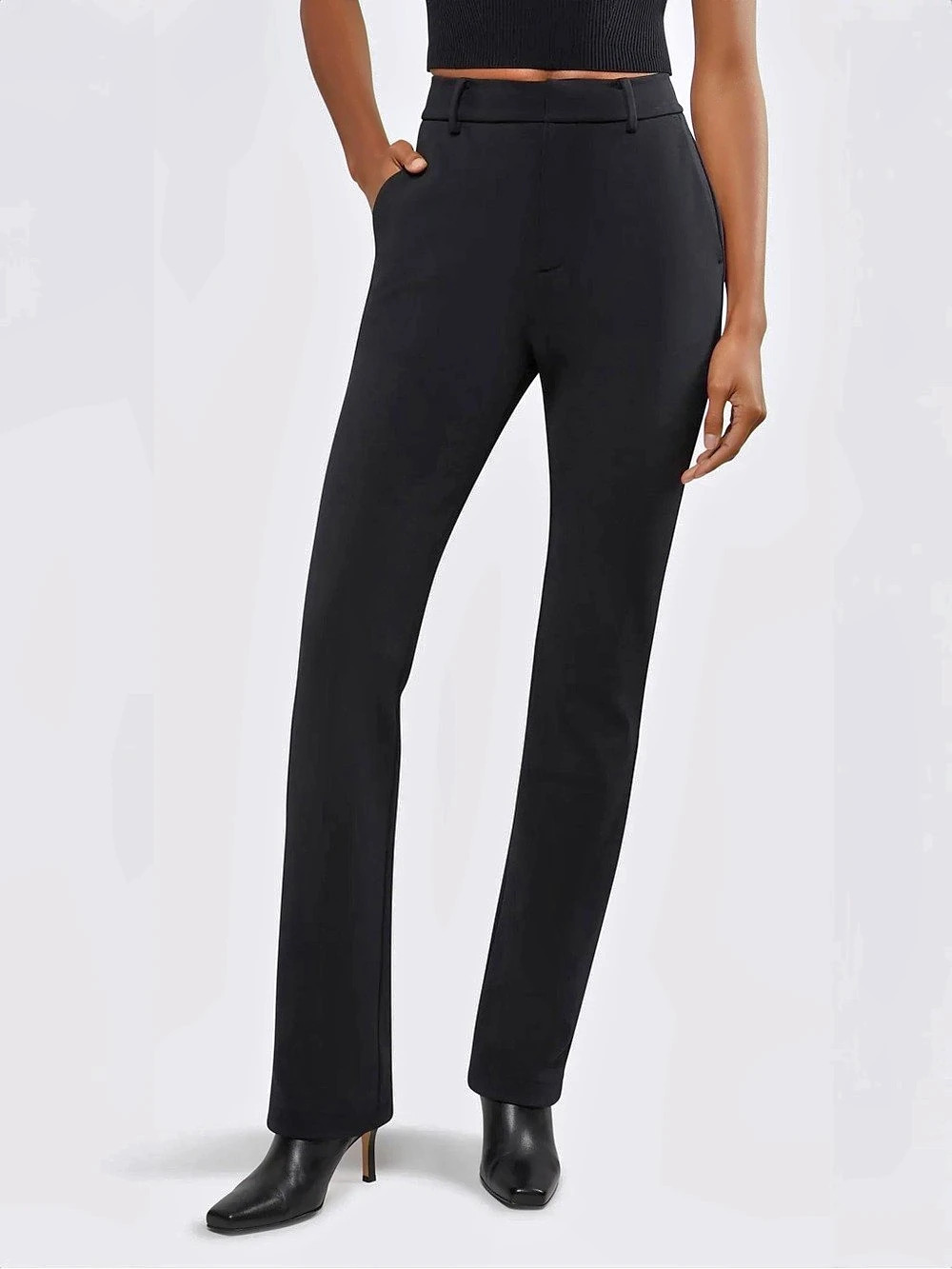 Cuts Statement Pant Straight Leg Black Size 4 NWT